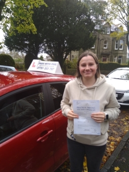 Massive congratulations go to Abigail, who passed her driving test today and with only 1 driver fault. Great effort, well done. It´s been an absolute pleasure taking you for lessons, enjoy your independence and stay safe 👏👏