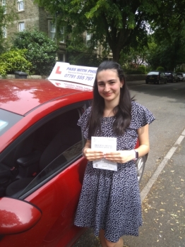 Massive congratulations go to Amy, who passed her driving test today,(11th July) with only 4 driver faults. It´s been an absolute pleasure taking you for lessons, enjoy your independence and stay safe