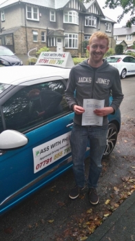 Huge congratulations to my son Jake on passing his driving test this morning in Buxton5th September and with only 2 driver faults Finally overcame the nerves and panic to hold it together and have a really good drive And as I say to all those that pass<br />
<br />
Itacute;s been an absolute pleasure taking you for lessons and helping you achieve your goal Enjoy your independence and stay safe<br />
<br />
Wel