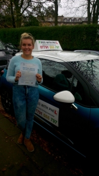 Huge congratulations go to Jasmin who passed her driving test this morning in Buxton 27th October A great drive well done It has been an absolute pleasure meeting you and helping you learn to drive Enjoy your independence and stay safe Look forward to receiving a photo of you with your new car : Take care