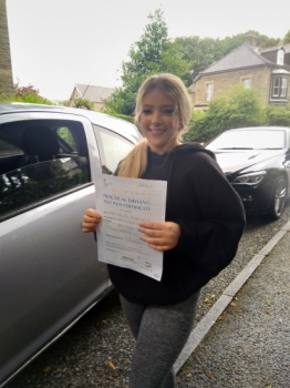 What a way to finish the week off!<br />
Huge congratulations go to Jess, who passed her driving test this morning in Buxton with just a few driver faults.<br />
It´s been an absolute pleasure taking you for lessons. Stay safe and have a fantastic time when you start Uni in September 😁