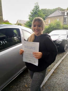 What a way to finish the week off!<br />
Huge congratulations go to Jess, who passed her driving test this morning in Buxton with just a few driver faults.<br />
It´s been an absolute pleasure taking you for lessons. Stay safe and have a fantastic time when you start Uni in September 😁