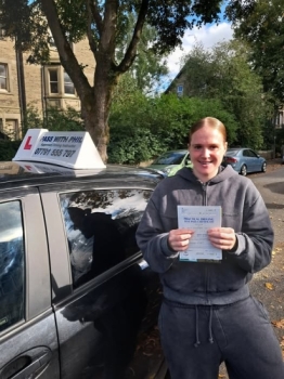 Massive congratulations go to Leah, who passed her test this morning at the 1st attempt and with only 3 driver faults. <br />
Its been an absolute pleasure taking you for lessons, enjoy your independence and stay safe 👏👏👏👏
