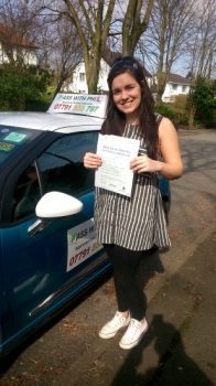 Huge congratulations go to Nicole who passed her driving test today in Buxton 8th April You were very nervous going into it and even had a bit of the old disco leg on those pedals but you stayed calm and had a great drive well done Itacute;s been an absolute pleasure meeting you and helping you achieve your goal Enjoy your independence and stay safe