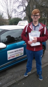 Huge congratulations to Ryan on passing his driving test today in Buxton 23rd March at the first attempt and with only 3 driver faults Ryan joins that exclusive club of passing both theory and practical first time Itacute;s been an absolute pleasure taking you for lessons Enjoy your independence and stay safe