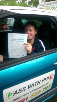 Huge congratulations go to Sadie who passed her driving test this morning 8715 in Buxton and with only 2 driver faults Just want to say itacute;s been a pleasure meeting you and Iacute;ve enjoyed every minute of helping you achieve your goal you have worked so hard Enjoy your independence and stay safe Hopefully see you soon for a motorway lesson