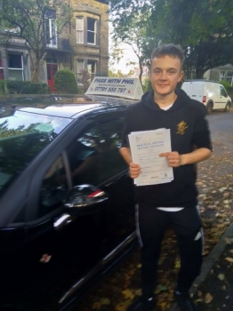 Huge congratulations go to Tom, who passed his driving test today in Buxton with only 5 driver faults. Its been an absolute pleasure taking you for lessons. Enjoy your independence and stay safe.