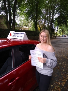Huge congratulations go to Shannon, who passed her driving test today in Buxton and with only 4 driver faults.<br />
It´s been an absolute pleasure taking you for lessons, stay safe and good luck with your A level results